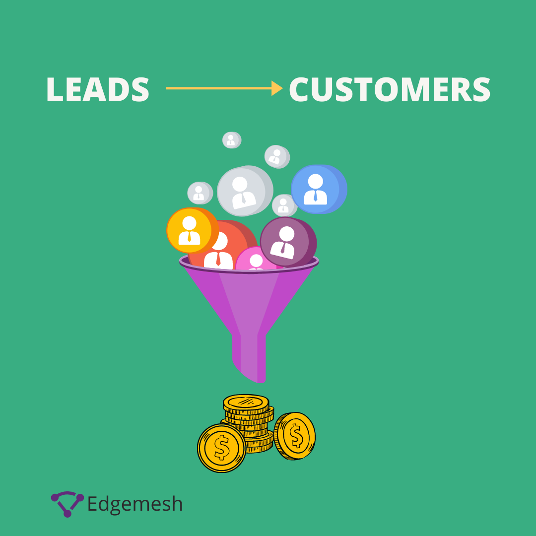 Sales funnel from Leads to Customers